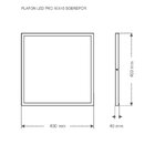 Painel Led Taschibra Lux Quadrado Sobrepor 32w 40x40 Bivolt C