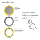 Painel Led Taschibra Redondo Embutir 18+6w Dual Color Black B