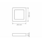 Painel Led Taschibra Smart Wi-fi Quadrado Sobrepor 24w 2700k+