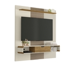 Painel Lisboa Off White/cinamomo/rattan – Bechara Móveis