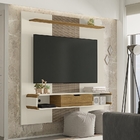 Painel Lisboa Off White/cinamomo/rattan – Bechara Móveis