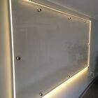 Painel Lousa De Vidro Temperado Branca 100x80cm Com Led