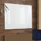 Painel Lousa De Vidro Temperado Branca 120x70cm Com Led