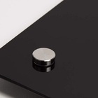 Painel Lousa De Vidro Temperado Preta 80x60cm Com Led