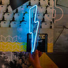 Painel Luminoso Letreiro Criativo Raio - Neon Led Azul Claro