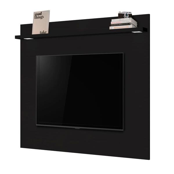 Painel Luna 1,6 C Prateleira Tebarrot Preto Sala