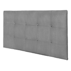 Painel Luna Para Cama Box Casal 140 Cm Suede Cinza - D'rossi