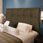 Painel Luna Para Cama Box Casal 140 Cm Suede Marrom - D'rossi