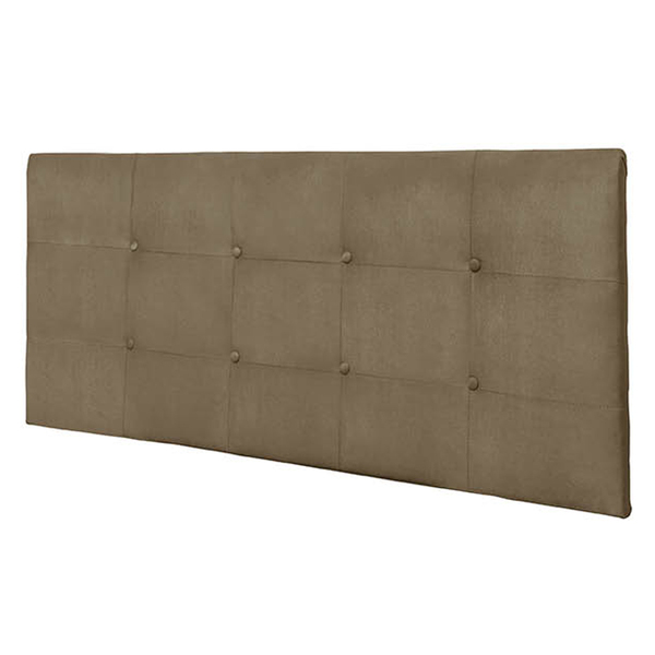 Painel Luna Para Cama Box King 193 Cm Suede Bege - D'rossi
