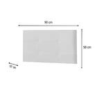 Painel Luna Para Cama Box Solteiro 90 Cm Corino Branco - D'ro