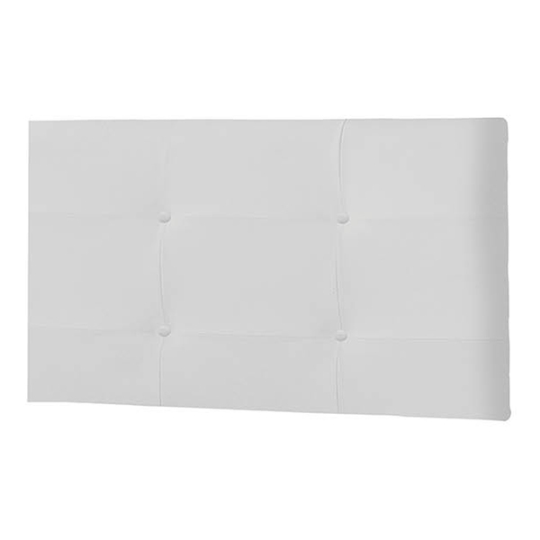 Painel Luna Para Cama Box Solteiro 90 Cm Corino Branco - D'ro