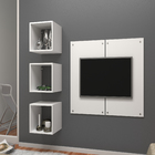 Painel Madeira Rústico Branco 90x50cm Cube Luciane