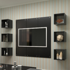 Painel Madeira Rústico Preto 150x50cm Cube Luciane