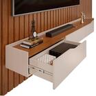 Painel Moderno Com Rack Suspenso Até 75 Polegadas 275,7cm X 2