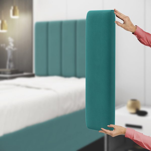 Painel Modulado Nashira 100 / Z-016 Sued Azul Turquesa