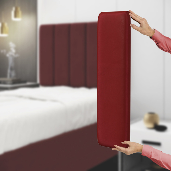 Painel Modulado Nashira 140 / Z-001 Sued Vermelho