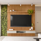 Painel Modular Ripado 2,20m Com Nicho E Prateleira Linea Bras