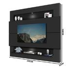 Painel Monterrey Para Tv 55 Polegadas Com Luzes Led 160 Preto