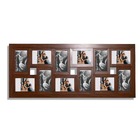 Painel Multifotos 12 Fotos Com Acetato Tabaco