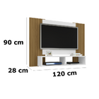 Painel Navi Branco Ripado – Bechara Móveis