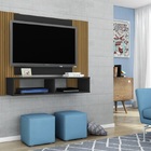 Painel Navi Preto Ripado – Bechara Móveis