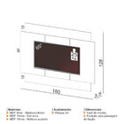 Painel Nissi Na Cor Freijó 180cm - 64781 Sun House