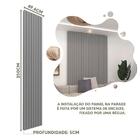 Painel Nobre Ripado 0.50 Cinza - Gelius Móveis