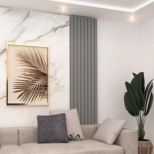 Painel Nobre Ripado 0.50 Cinza - Gelius Móveis