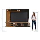 Painel Nt 1355 Ripado Com Led E Puxador De Alumínio Preto/fre