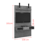 Painel Olimpo para Tv até 46'' Valdemóveis Branco Fosco