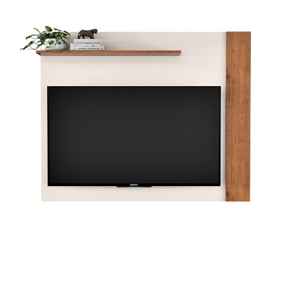 Painel Organic 1.3 Off White/freijó - Ej Móveis