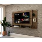 Painel P/ Tv 60" Com Prateleiras De Vidro Braga Multimóveis