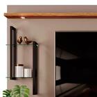 Painel P/tv De Até 60'' C/aled 1 Porta Cusco Griz/carvalho