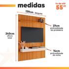 Painel Para Até 55 Polegadas 1,35x2,40m Ripado Com Nicho