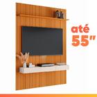 Painel Para Até 55 Polegadas 1,35x2,40m Ripado Com Nicho