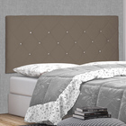 Painel Para Cama Box Casal Tânia Suede Caramelo
