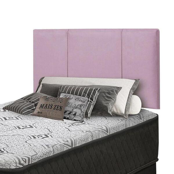 Painel Para Cama Box Donna Casal 1,40cm Veludo Rose