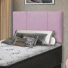 Painel Para Cama Box Donna Casal 1,40cm Veludo Rose