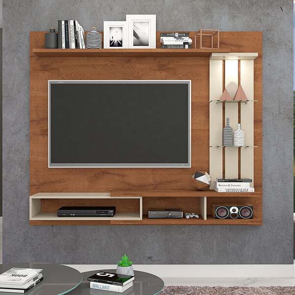 Painel Para Sala De Estar Vitoria– Permóbili - Savana / Off W