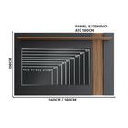 Painel Para Sala Extensivo Tv Até 70 Polegadas Preto Fosco No