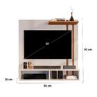 Painel Para Sala Tv 32 Polegadas Com Nicho E Prateleira Sun -