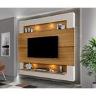 Painel Para Sala Tv Até 75" 2,17m Com Led E Prateleira - Carv
