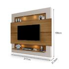 Painel Para Sala Tv Até 75" 2,17m Com Led E Prateleira - Carv