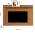 Painel Para Sala Uma Prateleira Ripado Classic 1.6 - Giga Móv