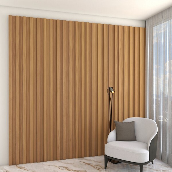 Painel Para Tv 100% Mdf Ripado Decoração Freijó - Panorama Mó