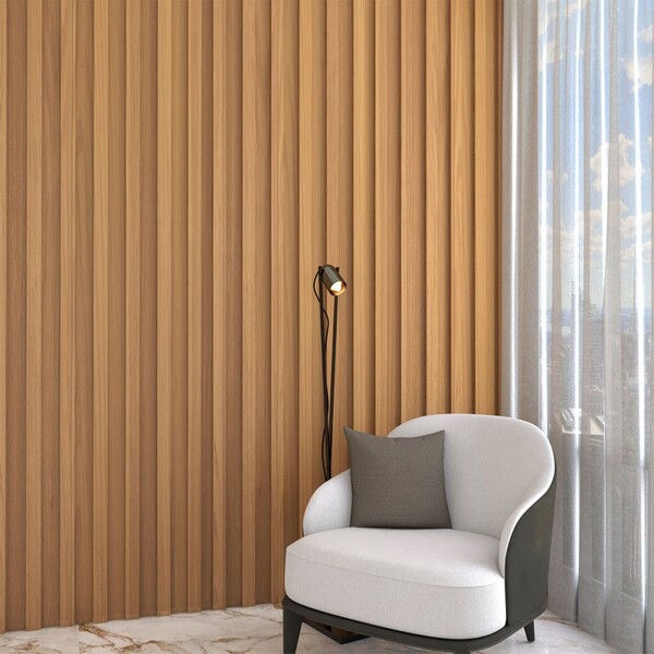 Painel Para Tv 100% Mdf Ripado Decoração Freijó - Panorama Mó