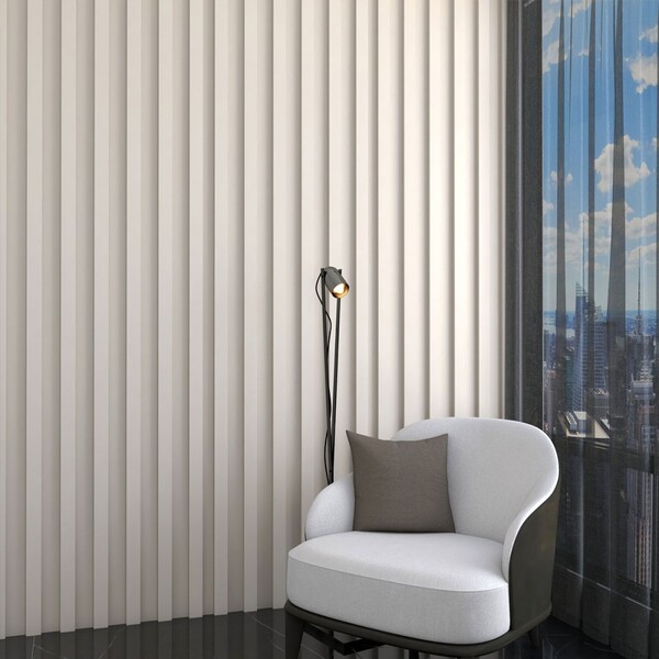 Painel Para Tv 100% Mdf Ripado Decoração Off White - Panorama