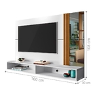 Painel Para Tv 1.6 Ramona Ripado Branco Madeira