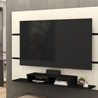 Painel Para Tv 1.8 Castle  Off White Preto