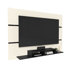Painel Para Tv 1.8 Castle  Off White Preto